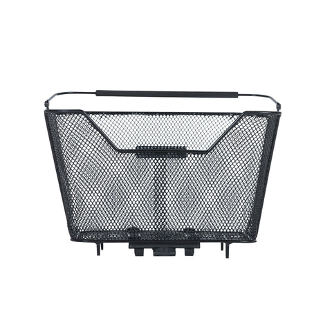 basil lesto mik - bicycle basket - on the back - black