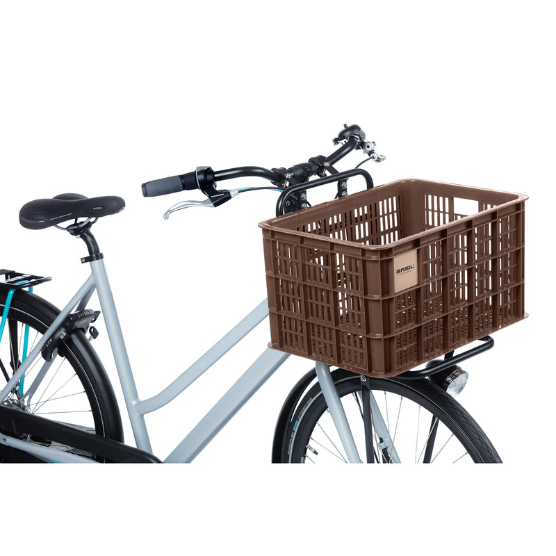 Load image into Gallery viewer, Basil fietskrat L - groot - 40 liter - bruin
