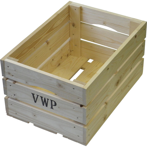 bicycle crate wood natural 40 liters