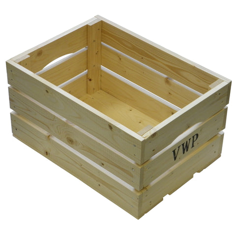 bicycle crate wood natural 40 liters