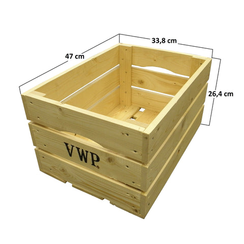 bicycle crate wood natural 40 liters