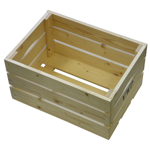 bicycle crate wood natural 40 liters