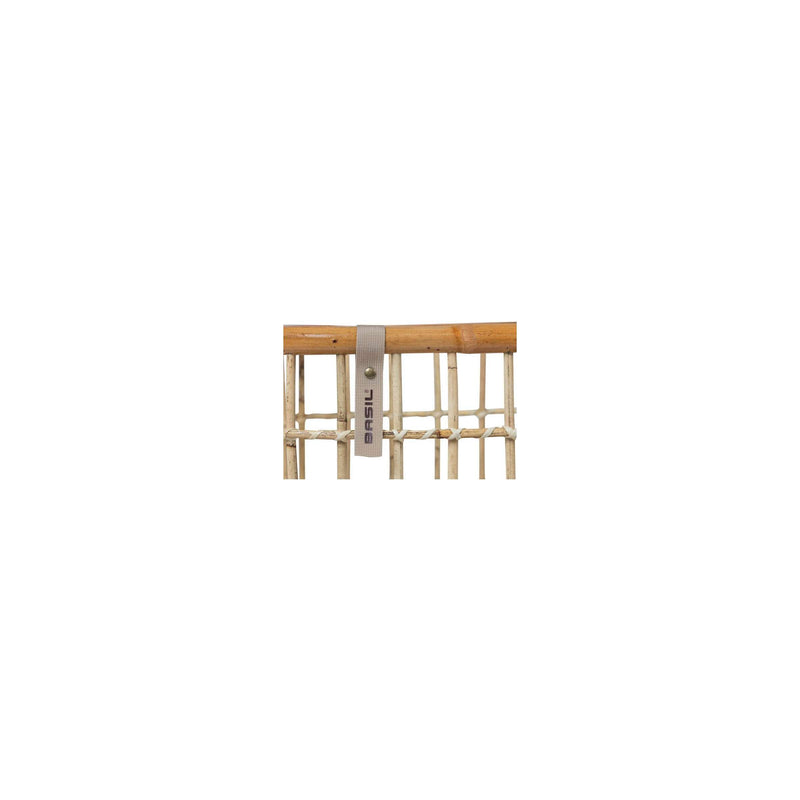 Load image into Gallery viewer, Basil Green Life - rotan fietsmand - large - voorop- natural bruin
