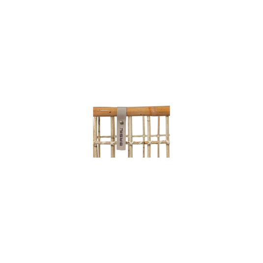 Basil Green Life - rotan fietsmand - large - voorop- natural bruin