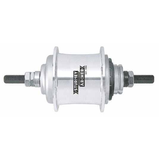 Versnellingsnaaf Sturmey Archer S-RF3 3 speed vrijloop - 36 gaats - zilver