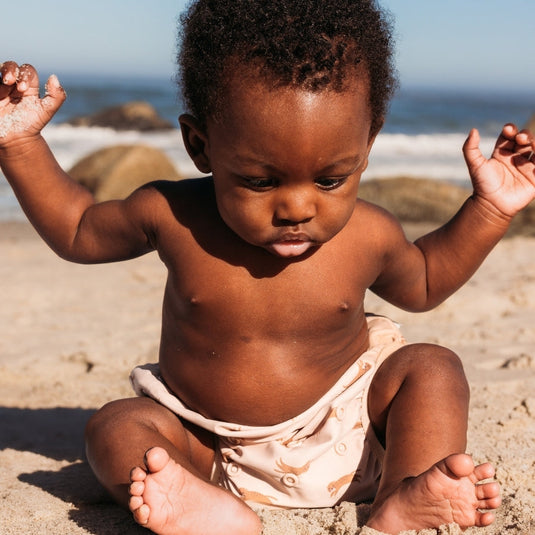 Roamer | beige wasbare zwemluier