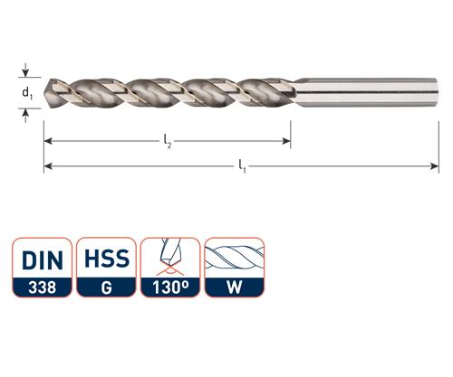 Rotec spiraalboor din338 alu 7.0