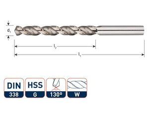 Rotec spiraalboor din338 alu 6.0