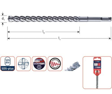 Rotec sds-boor 150 210 6mm 4-snijder