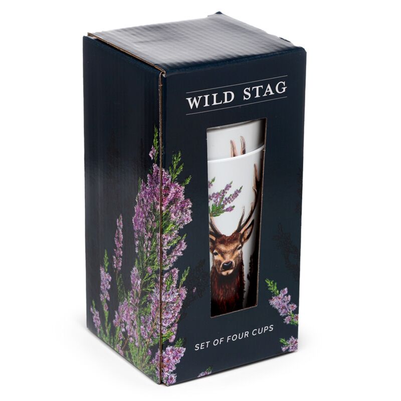 Load image into Gallery viewer, Wild hert set van 4 duurzame rpet picknick bekers 450ml
