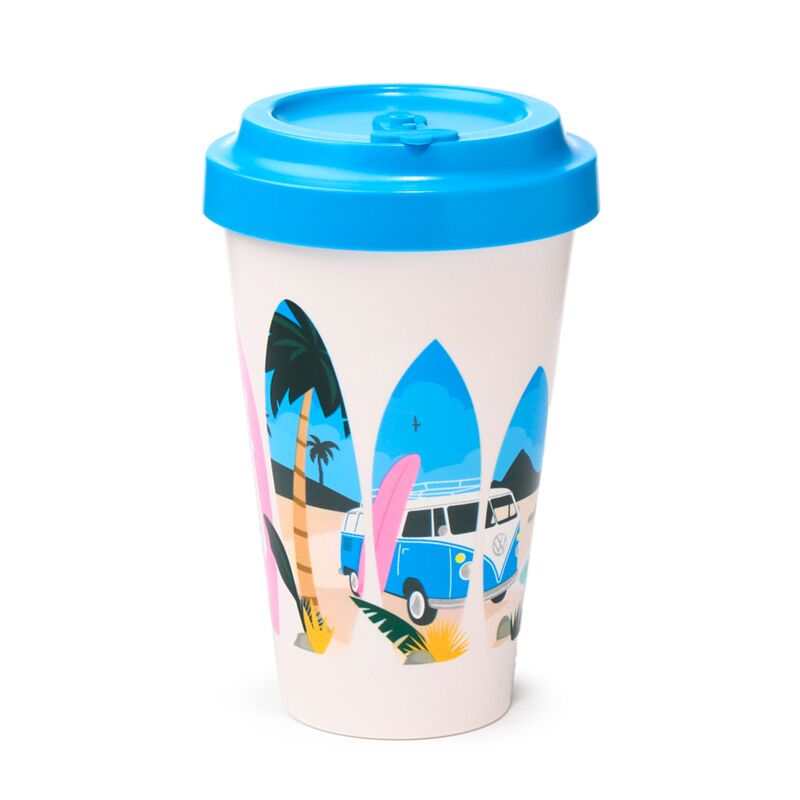 Load image into Gallery viewer, Vw t1 volkswagen busje waves set rpet duurzame thermosbeker reismok 400ml
