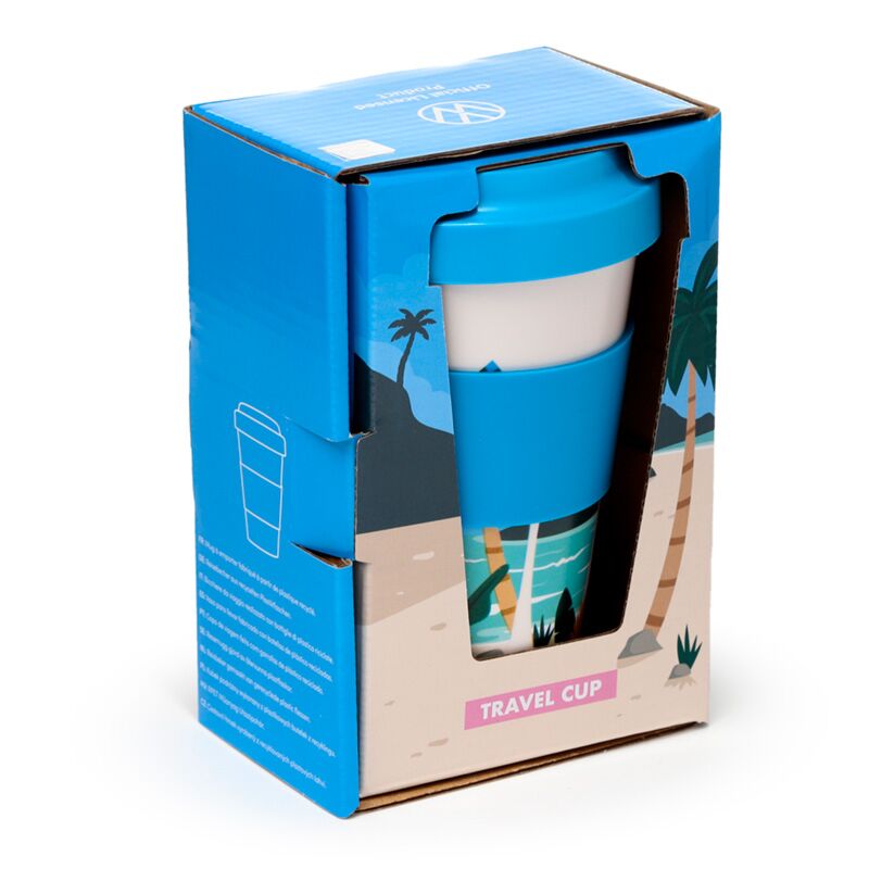 Load image into Gallery viewer, Vw t1 volkswagen busje waves set rpet duurzame thermosbeker reismok 400ml

