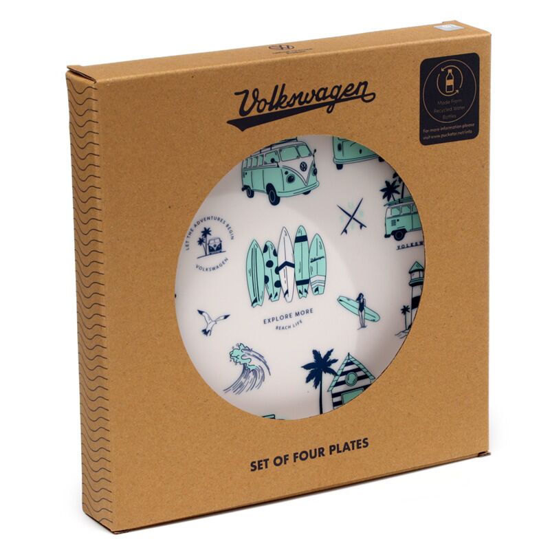 Load image into Gallery viewer, Vw t1 volkswagen busje explore set van 4 duurzame rpet picknick borden
