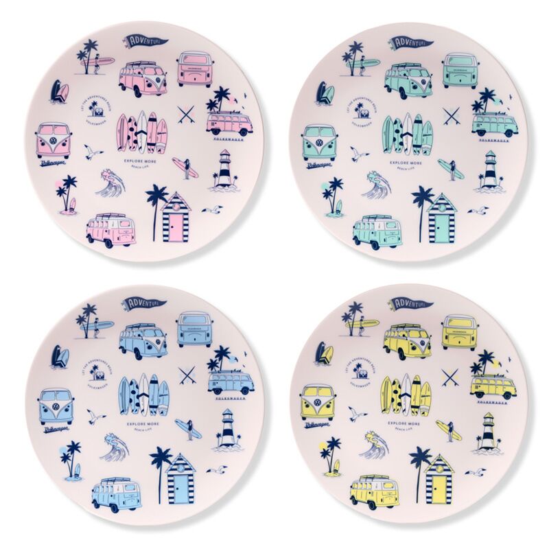 Load image into Gallery viewer, Vw t1 volkswagen busje explore set van 4 duurzame rpet picknick borden
