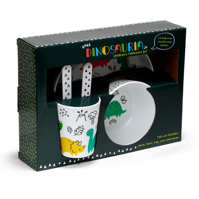 Load image into Gallery viewer, Dinosauria set van 5 rpet duurzaam kinderservies
