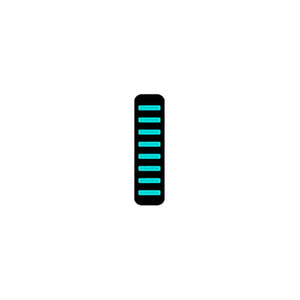 Rrp proguard cable tie - front - sticker - standard - turquoise
