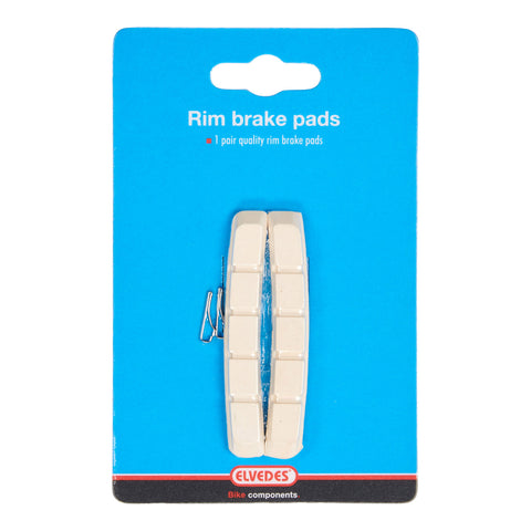 Elvedes rim brake pads (1pair) V-brake72mm white comp.6841-CARD