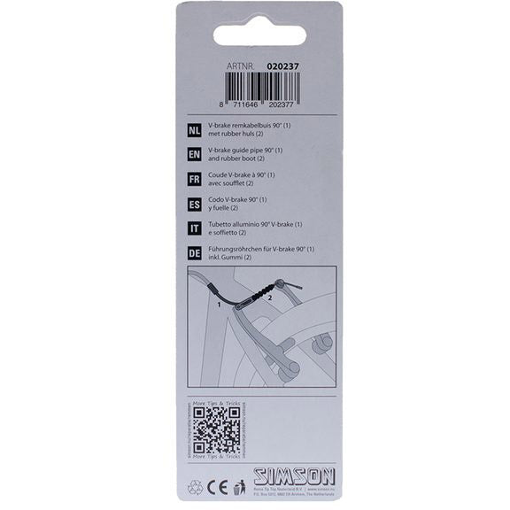 Load image into Gallery viewer, Simson v-brake bocht 90gr.
