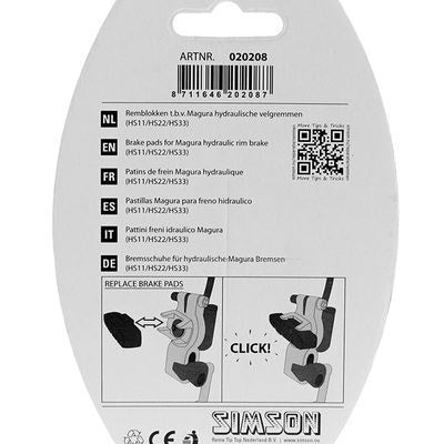 Simson remblokset Magura hydr. velgrem HS33 HS11 set op kaart
