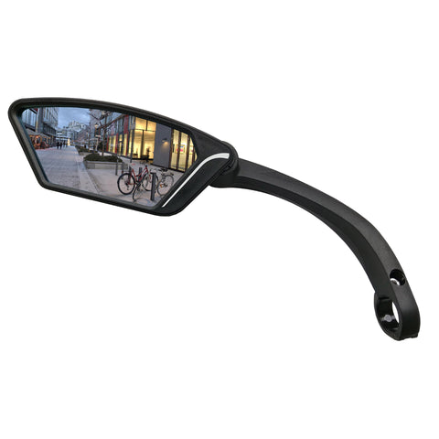 bicycle mirror adjustable e-bike 12 cm left black