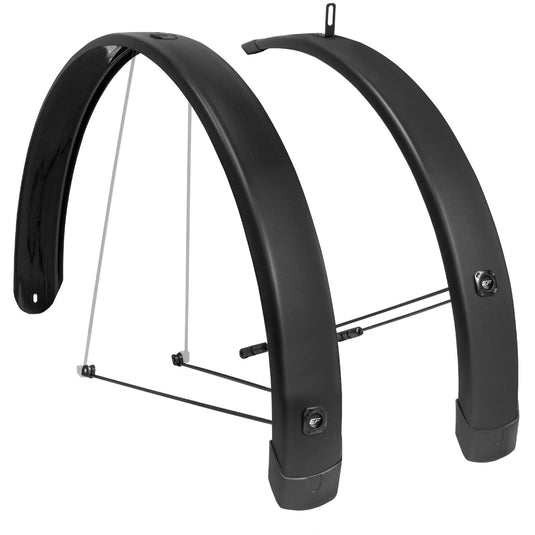 Eurofender spatbordset tempo square 28 58mm mat zwart