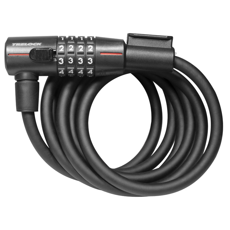 Load image into Gallery viewer, Trelock sk312 spiraalkabelslot code 180 12mm zwart
