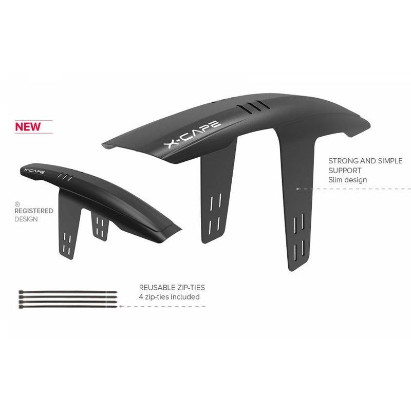 Load image into Gallery viewer, voorspatbord X-Cape 26 27.5 29 inch 82 mm zwart
