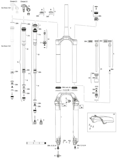 Rockshox federgabel lyrik ultimate rc2 sus.fork rs lyrik ult.rc2 27,5 boost 150mm black