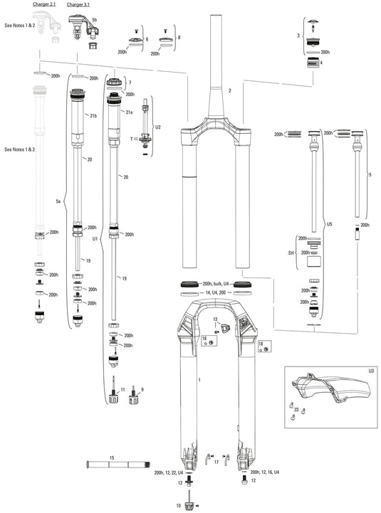 Rockshox federgabel lyrik ultimate rc2 sus.fork rs lyrik ult.rc2 27,5 boost 150mm black