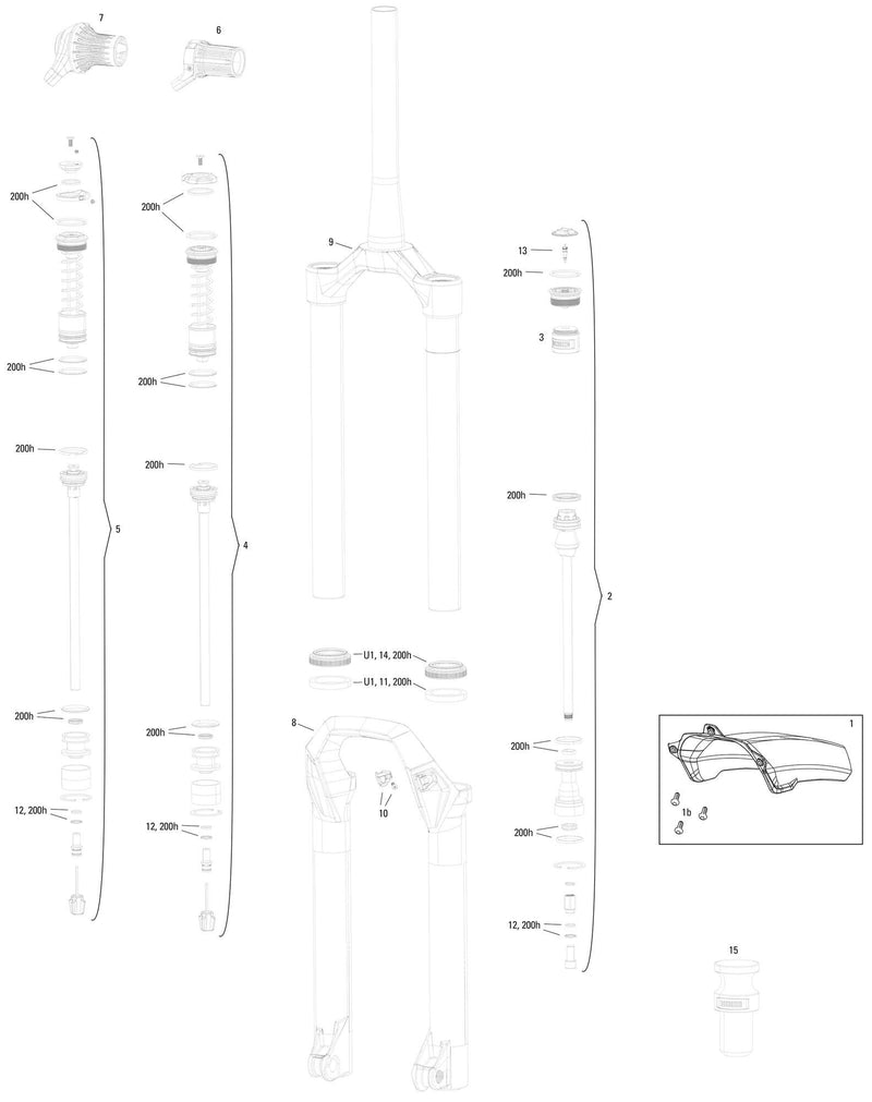Load image into Gallery viewer, Rockshox verende voorvork psylo su.fork rs psylo gold is. rc 27,5 + 29 boost 150mm

