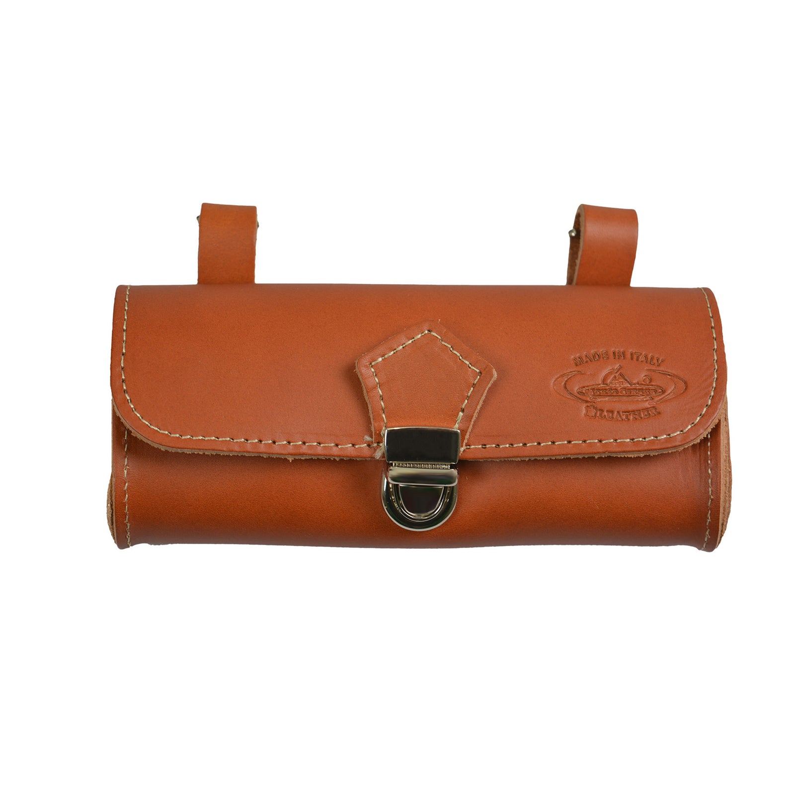Monte Grappa saddle bag leather cognac with logo