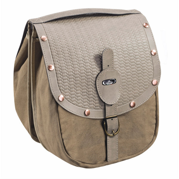 Monte Grappa double bag 16,5L British w/rivets gray