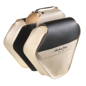 Monte grappa dubbele tas 17,5l fashion skay cream zwart