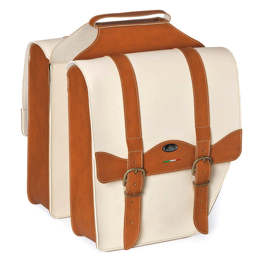 Monte grappa dubbele tas 17l cruiser vintage cognac cream