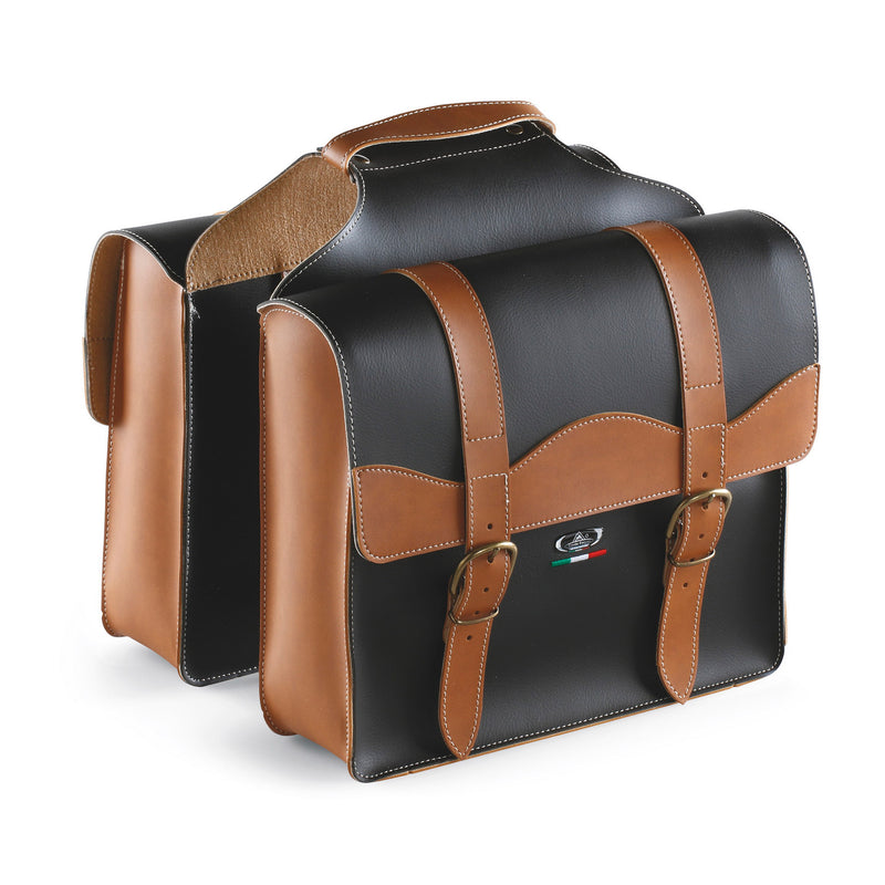 Load image into Gallery viewer, Monte grappa dubbele tas 17l bauletto zwart donkerbruin
