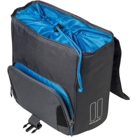 Basil Sport Design - single pannier - 18 liters - graphite