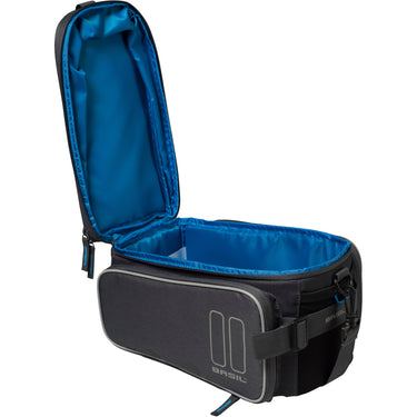 Basil Sport Design Trunkbag - Grijze fietsbagagedragertas, 7-15L, waterafstotend, voor reguliere fiets en e-bike