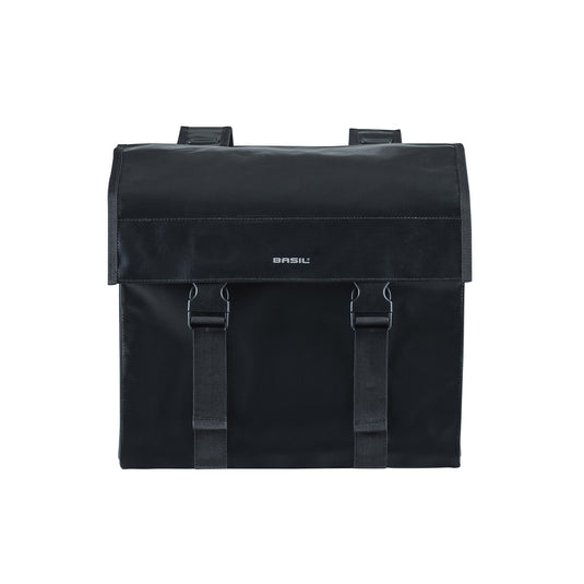 Basil Urban Load Dubbele Fietstas - Zwart