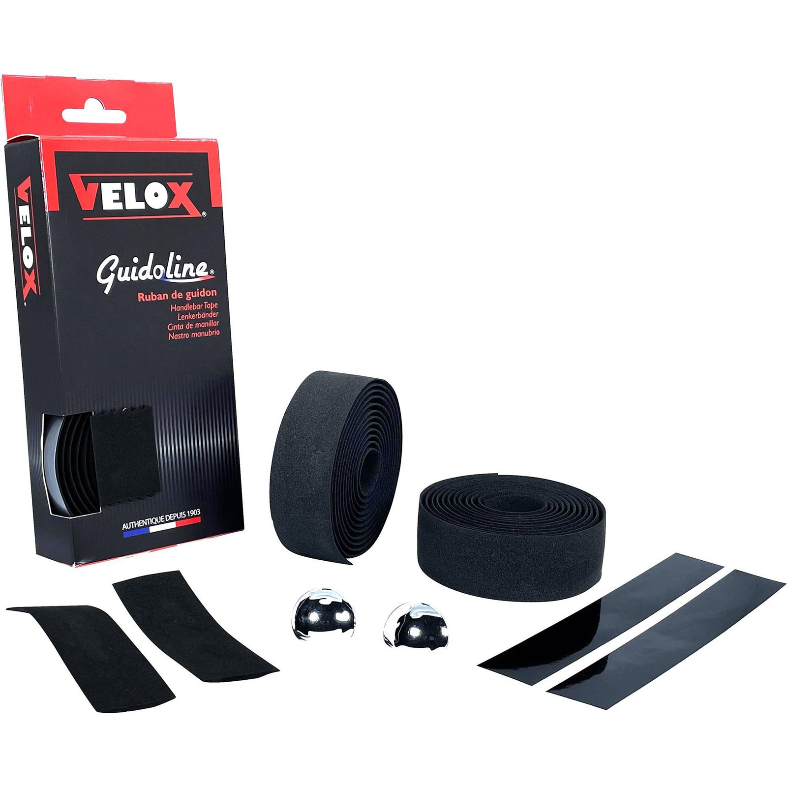 handlebar tape Guidoline 175 cm black 2 pieces