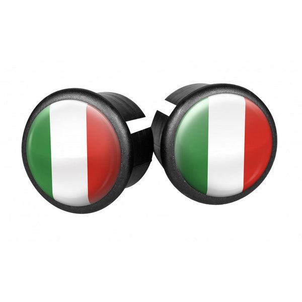 handlebar caps Italy 20 mm green/white/red