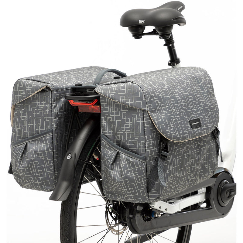 Load image into Gallery viewer, Mondi Joy Dubbele Fietstas - Waterafstotend Polyester - 38L - MIK Adapter - Ivy Walnut
