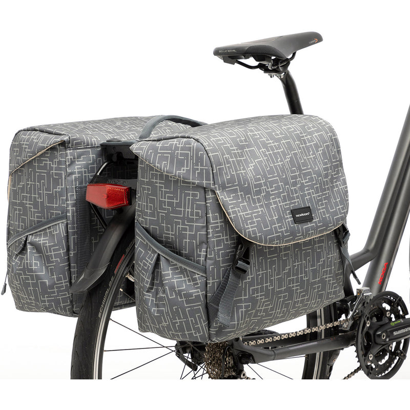 Load image into Gallery viewer, Mondi Joy Dubbele Fietstas - Racktime Snap-it - Waterafstotend Polyester - 38L - Ivy Walnut
