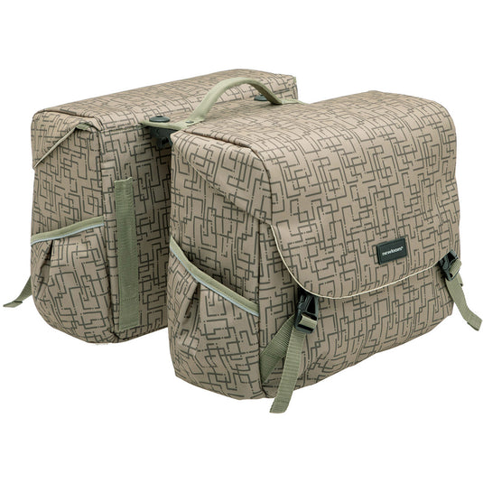 Mondi Joy Double fietstas - waterafstotend polyester - Racktime - Ivy Grey