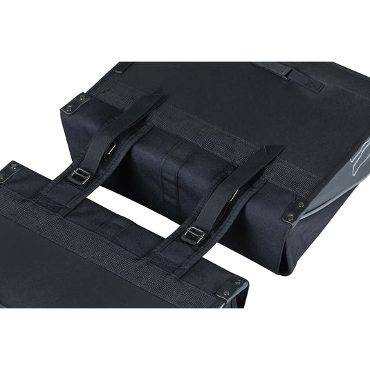 Basil Forte dubbele fietstas, zwart zwart, waterafstotend, 35L