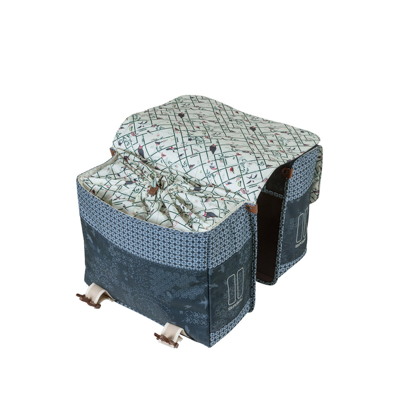 Load image into Gallery viewer, Basil Boheme Dubbele Fietstas - Blauw
