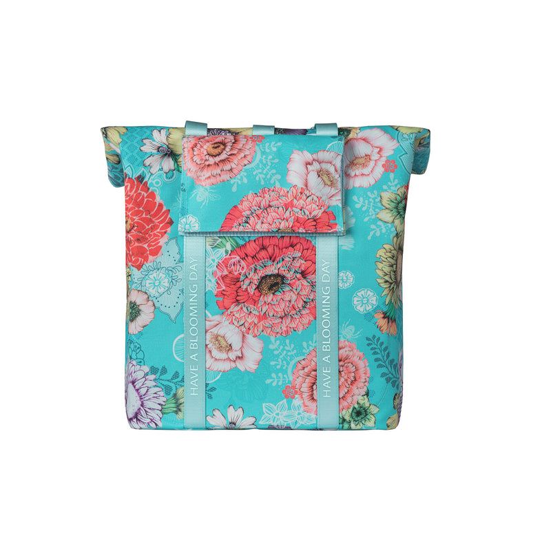 Load image into Gallery viewer, Basil Bloom Field fietsshopper, gerecycled PET, waterdicht, verstelbare schouderriem, laptopvak, 15-20L, sky blue
