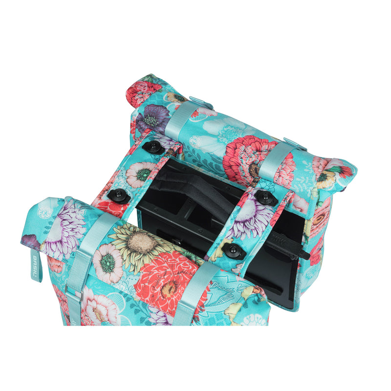 Load image into Gallery viewer, Basil Bloom Field dubbele fietstas, waterdicht, sky blue, 35L
