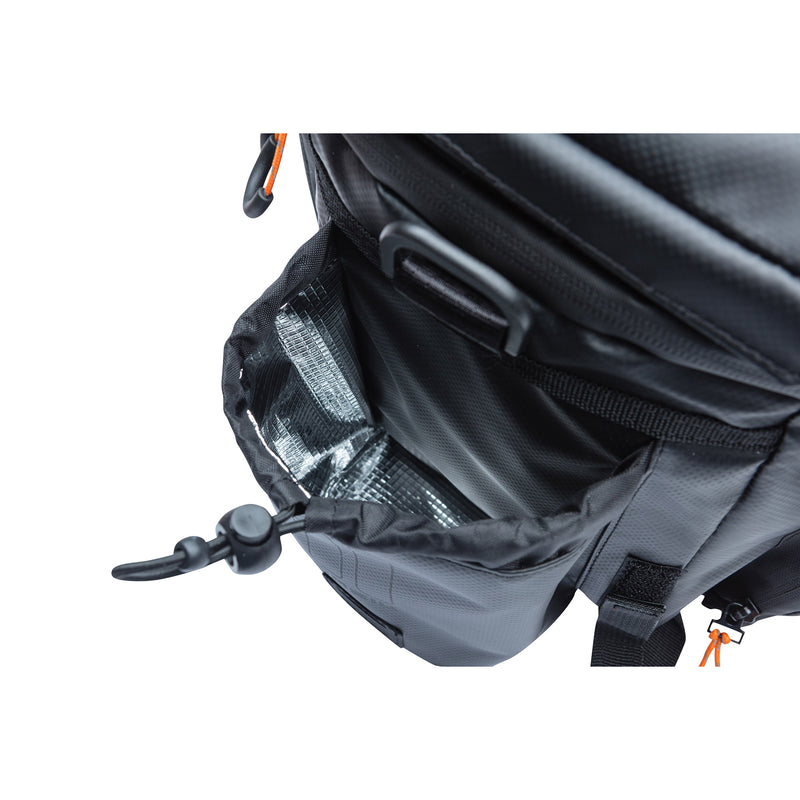 Load image into Gallery viewer, Basil Miles XL Pro bagagedragertas, zwart oranje, waterdicht, 9-36L, geschikt voor elektrische fietsen

