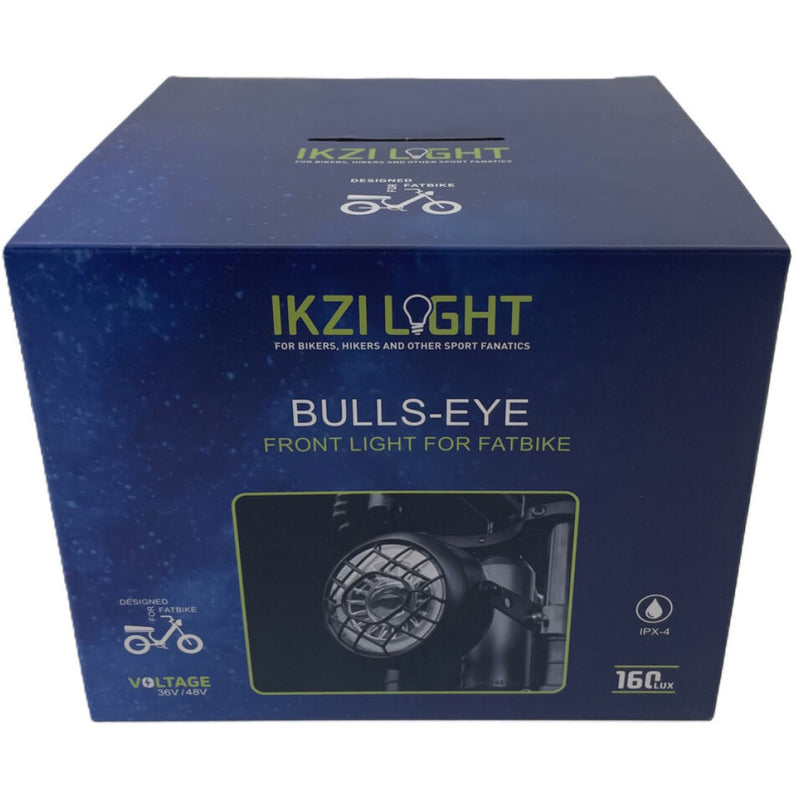 Load image into Gallery viewer, Ikzi led voorlicht fatbike koplamp light 160 lux e-bike 36v-48v waterdicht in doos
