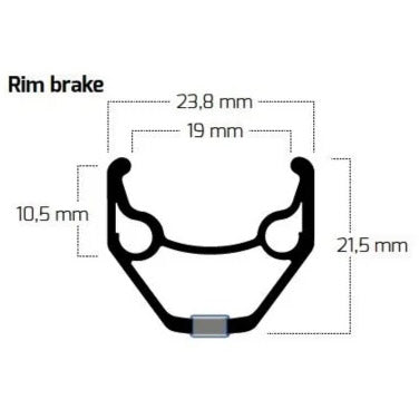 Bobike ryde velg zac 2000 28 622 32g 14g cnc alu zwart